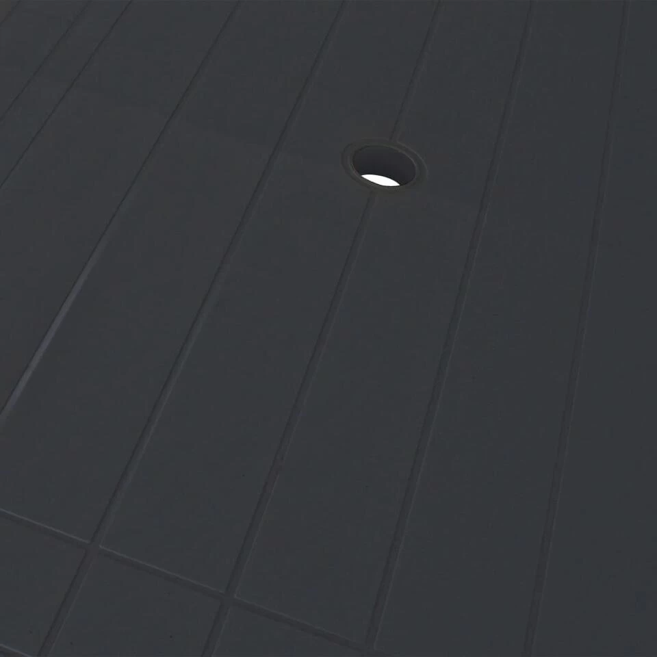 VidaXL Tuintafel 126x76x72 Cm Kunststof Antraciet - Afbeelding 3