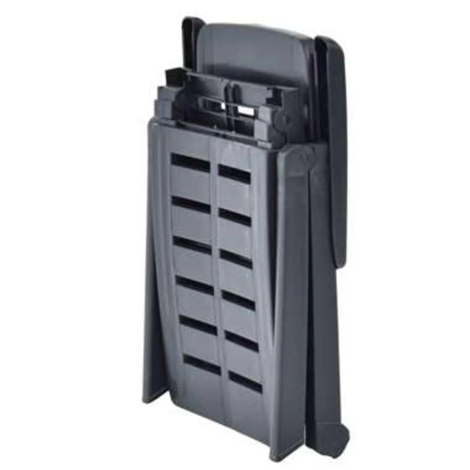 VidaXL Ligbed Inklapbaar Kunststof Antraciet - Afbeelding 4