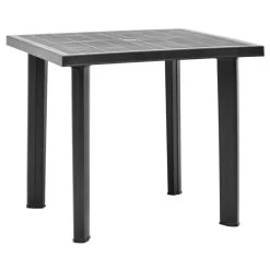 VidaXL Tuintafel 80x75x72 Cm Kunststof Antraciet