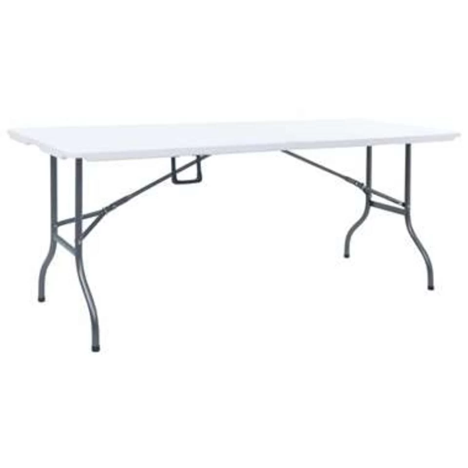 VidaXL Tuintafel Inklapbaar 180x72x72 Cm HDPE Wit