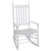 VidaXL Schommelstoel Met Gebogen Zitting Hout Wit