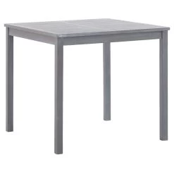 VidaXL Tuintafel 80x80x74 Cm Massief Acaciahout Grijs