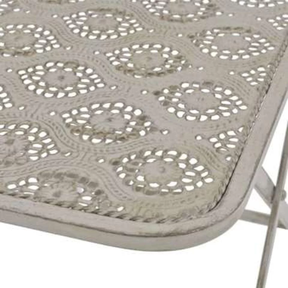 VidaXL 3-delige Bistroset Staal Grijs - Afbeelding 2