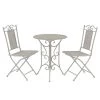 VidaXL 3-delige Bistroset Staal Grijs