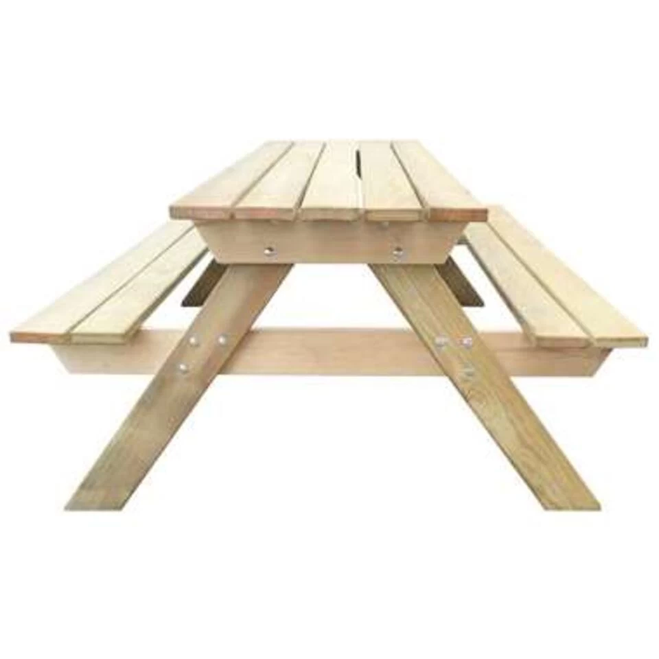VidaXL Picknicktafel 150x135x71,5 Cm Hout - Afbeelding 3