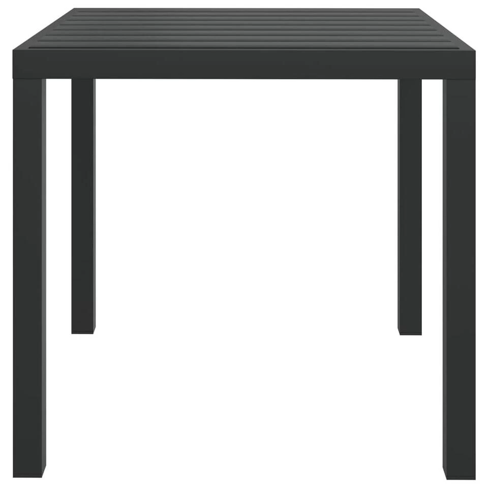 VidaXL Tuintafel 80x80x74 Cm Aluminium En HKC Zwart - Afbeelding 2
