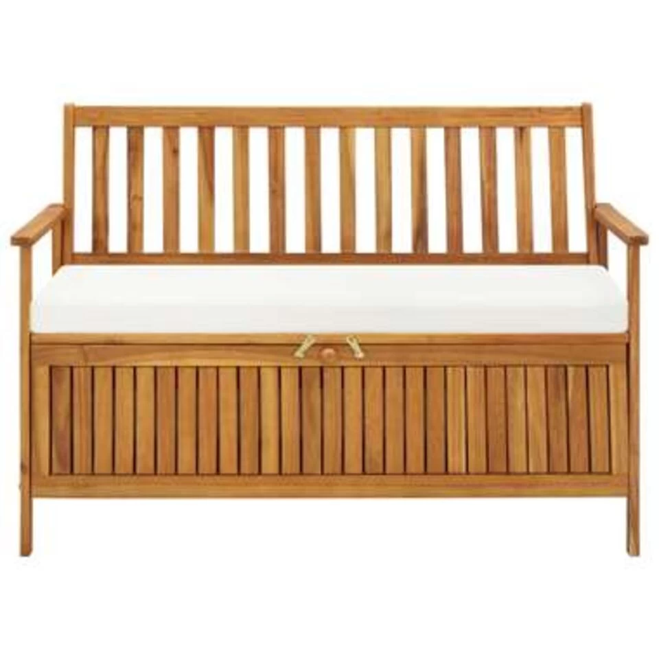 VidaXL Tuinopslagbank 120x63x84 Cm Massief Acaciahout - Afbeelding 2