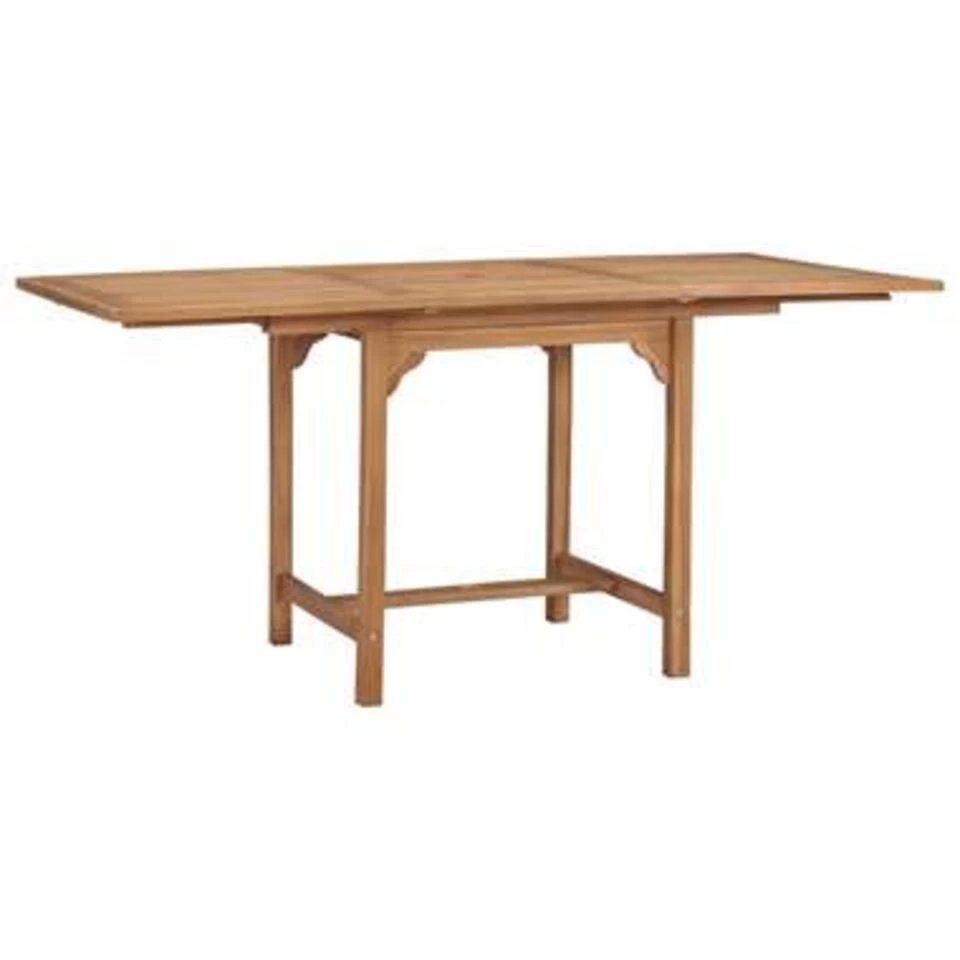 VidaXL Tuintafel Verlengbaar (110-160)x80x75 Cm Massief Teakhout - Afbeelding 3