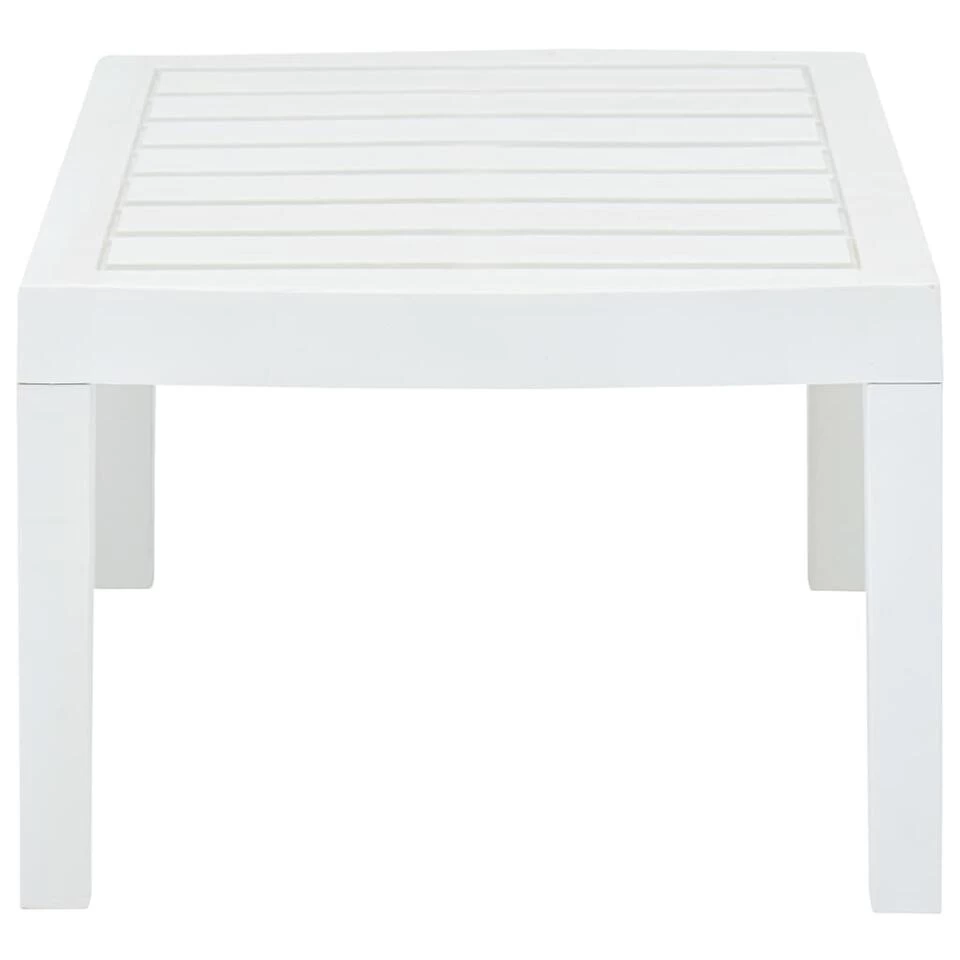 VidaXL Tuintafel 78x55x38 Cm Kunststof Wit - Afbeelding 2